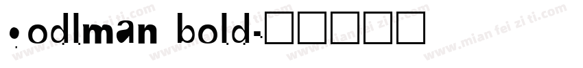 godlman bold字体转换